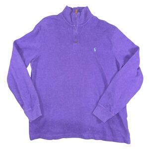 Polo by Ralph Lauren Purple Half-Zip Sweater